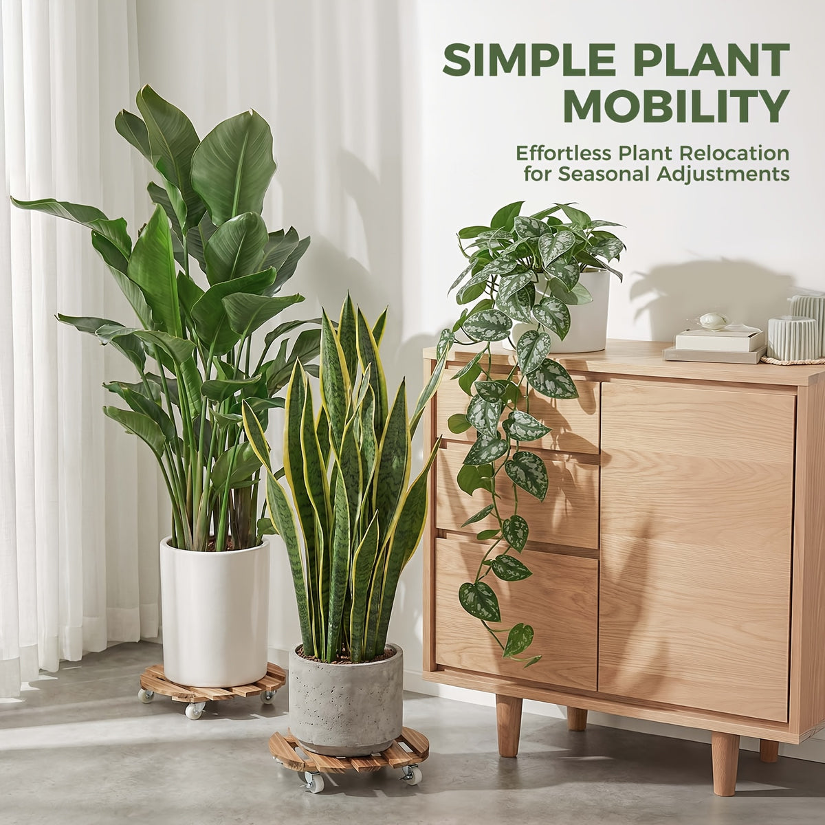 heavy duty iron wheeled plant caddy 4 pack 13 4in rolling