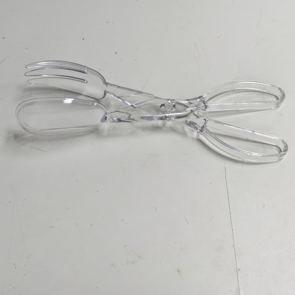 1 pair transparent plastic salad scissors reusable