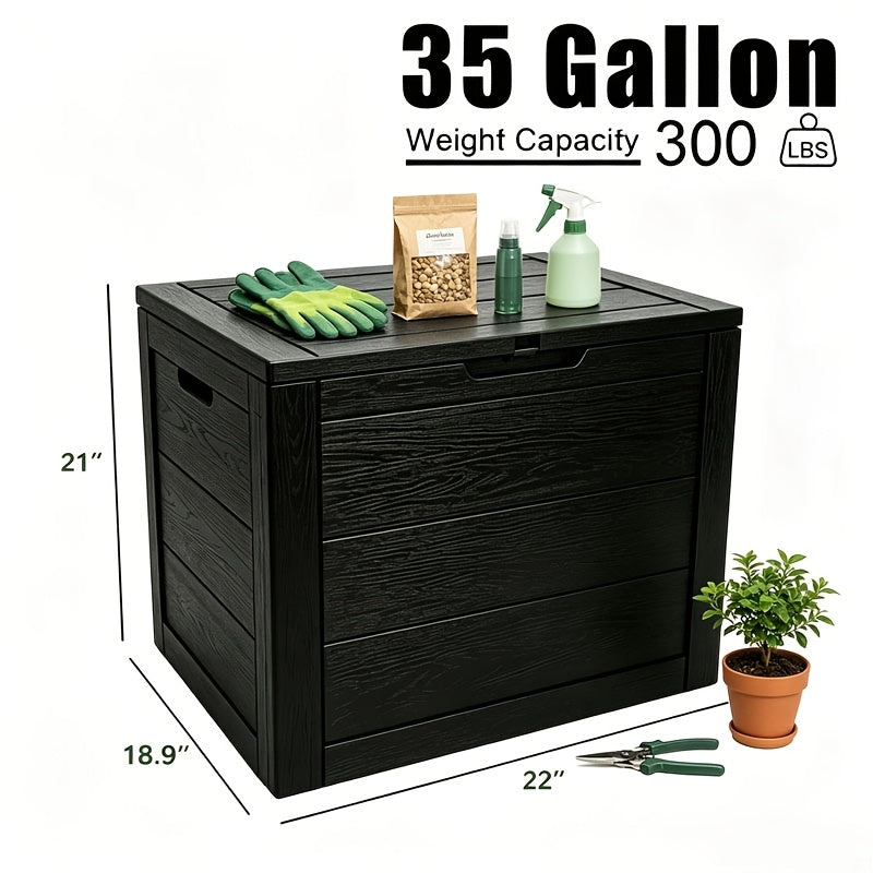 75 gallon outdoor storage box lockable   lid portable