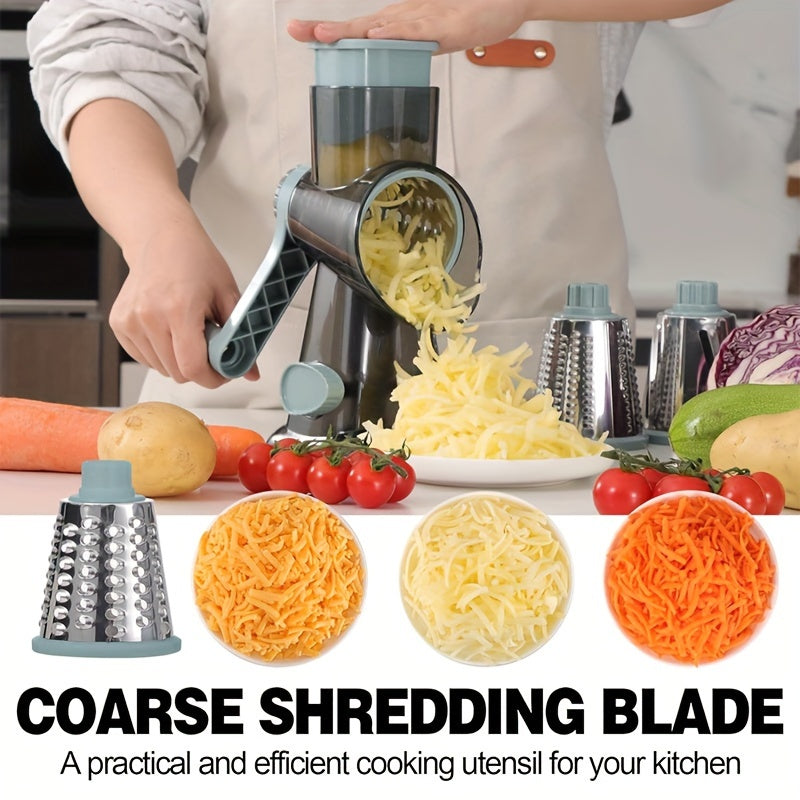 a multifunctional hand cranked vegetable cutter