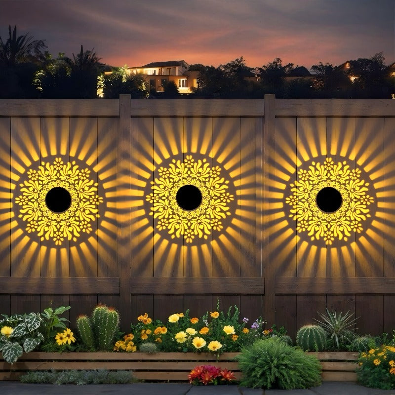 4 solar outdoor peony deck lights decorative solar warm