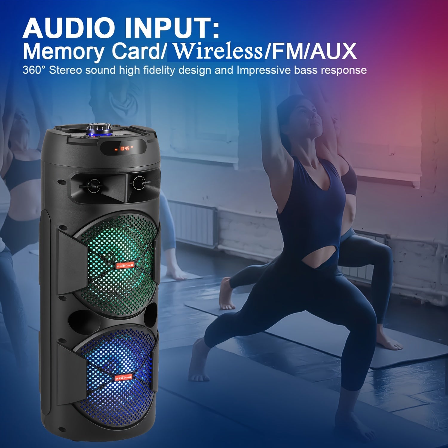 portable bluetooth pa speaker dual 8 karaoke speaker system