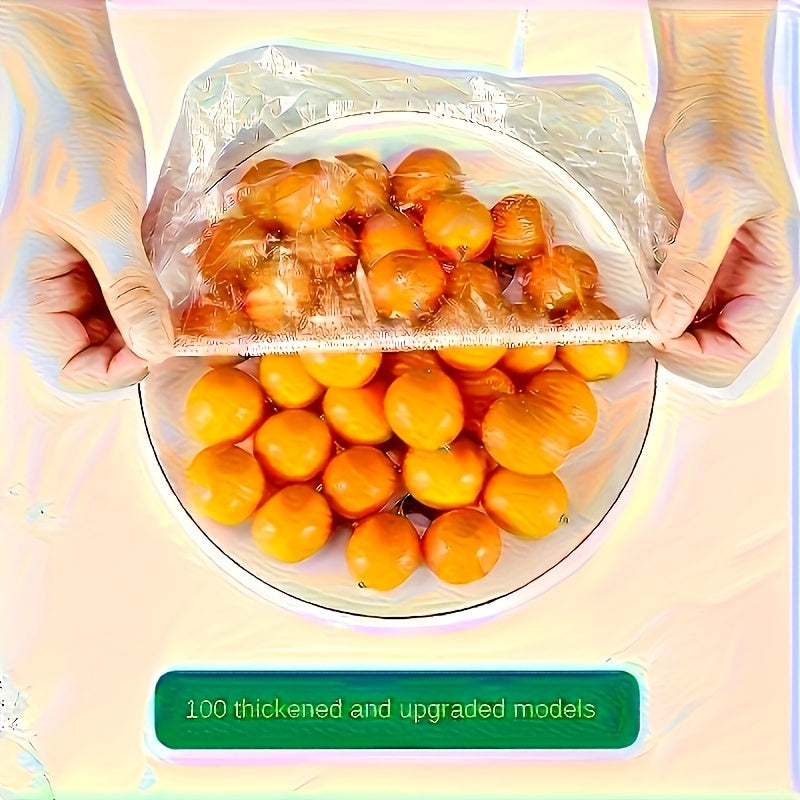 200pcs food grade reusable plastic food covers durable