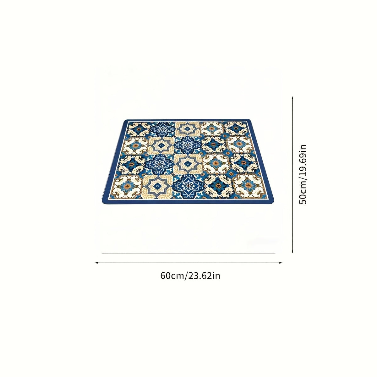 vibrant retro colorful tile washing machine cover durable 23