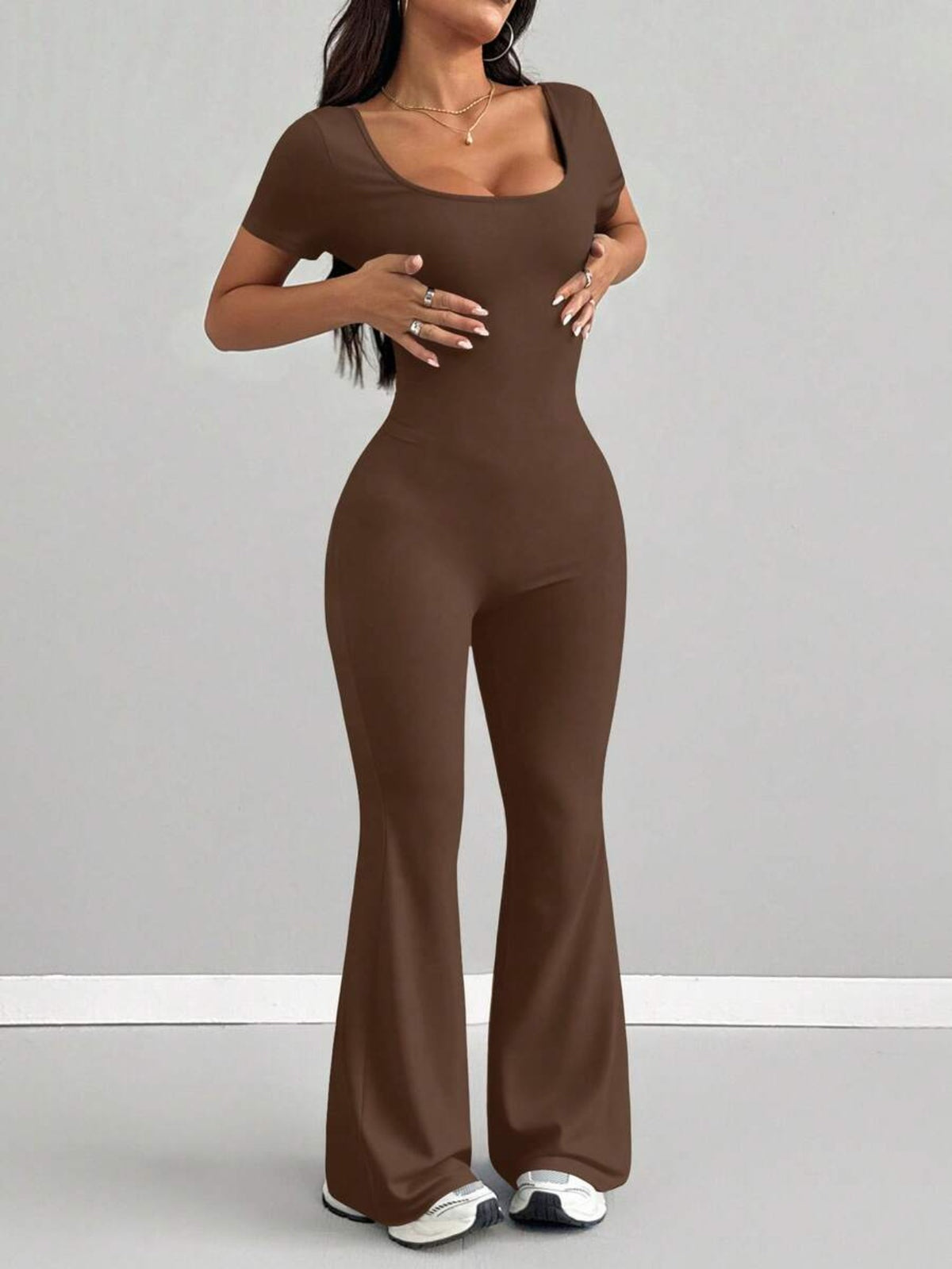 womens jumpsuit   fit   neck casual fashionable