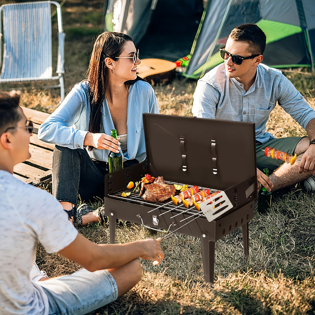 1pc portable charcoal grill heavy duty   structure