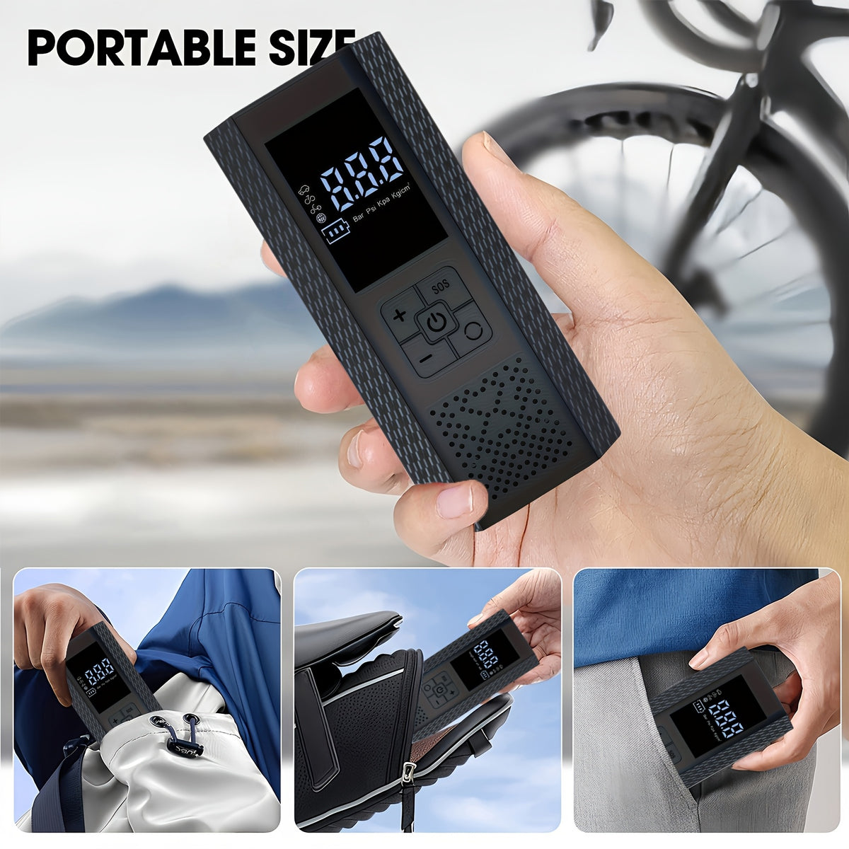 cordless bicycle floor pump portable air compressor bicycle