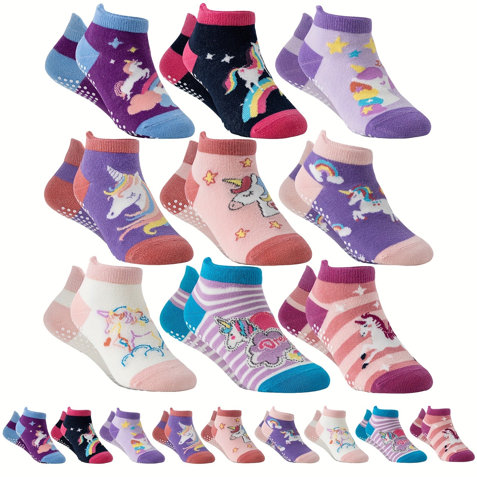 9 18 pairs baby girls toddlers grips socks kids non slip