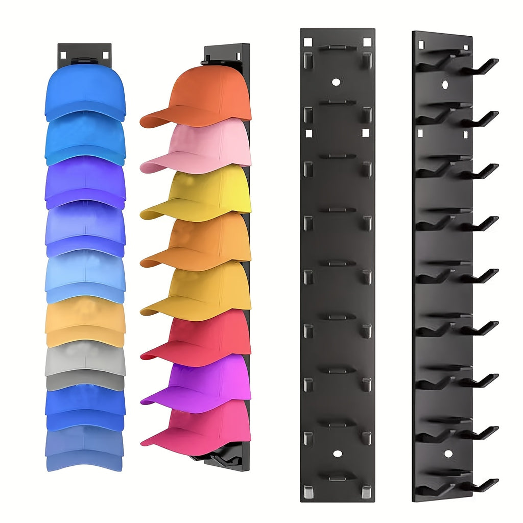 1 4pcs wall mounted hat rack organizer strong   multi