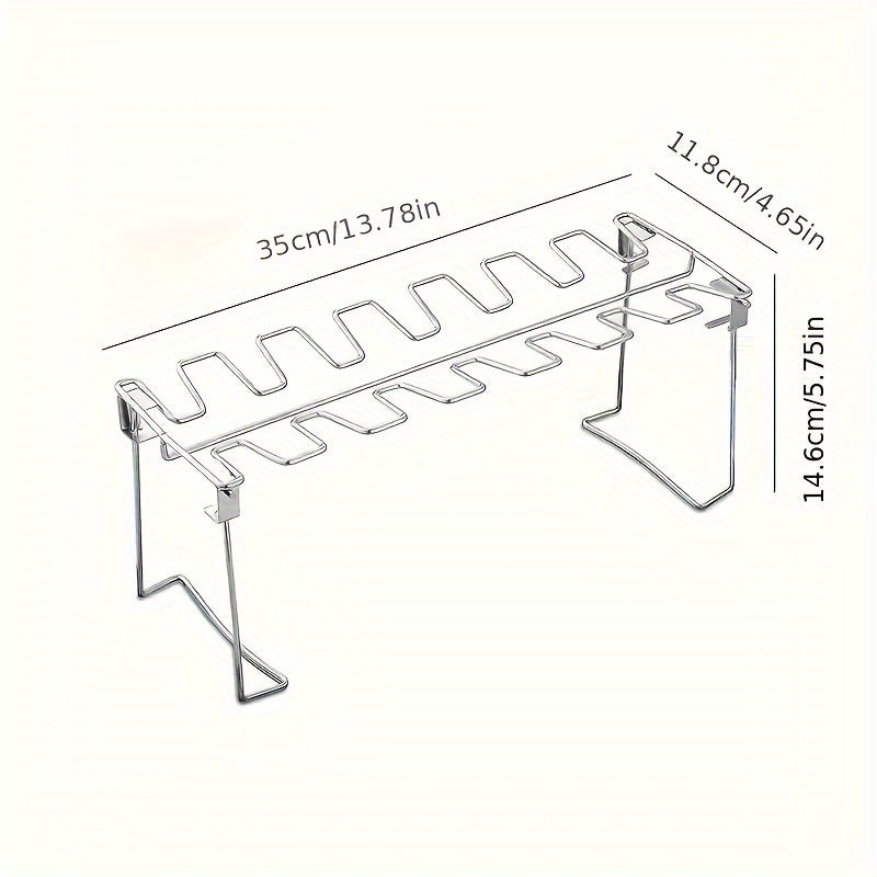 a foldable stainless steel chicken leg rack suitable
