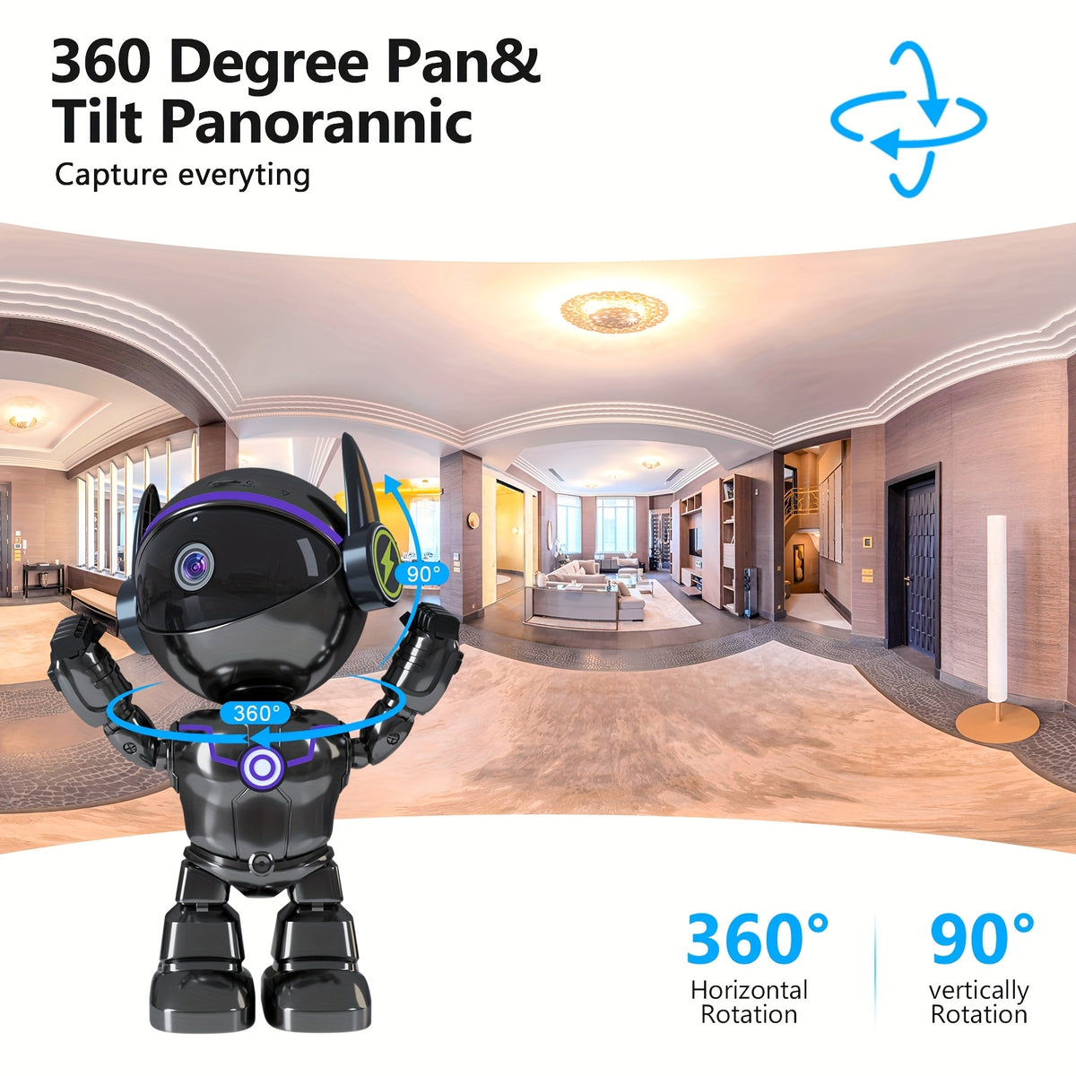 5mp hd smart phone robot camera indoor cameras audio video