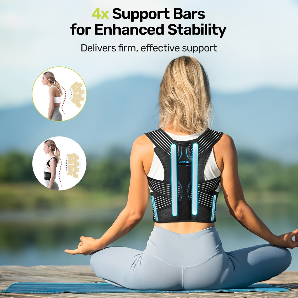 adjustable shoulder straightening vest padded shoulder