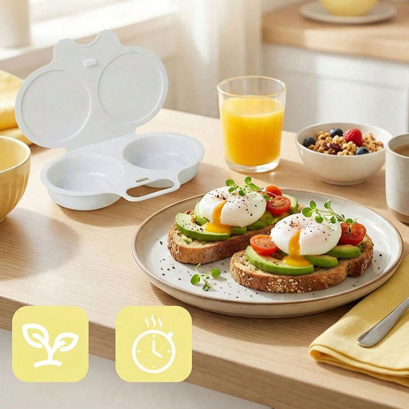 1pc white egg steamer box plastic multi functional egg