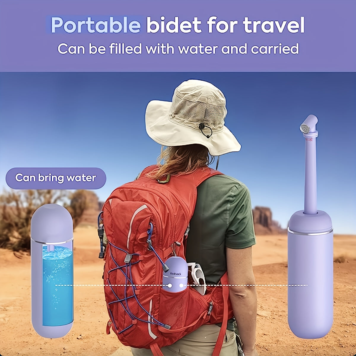 travel friendly handheld bidet 380ml leakproof portable