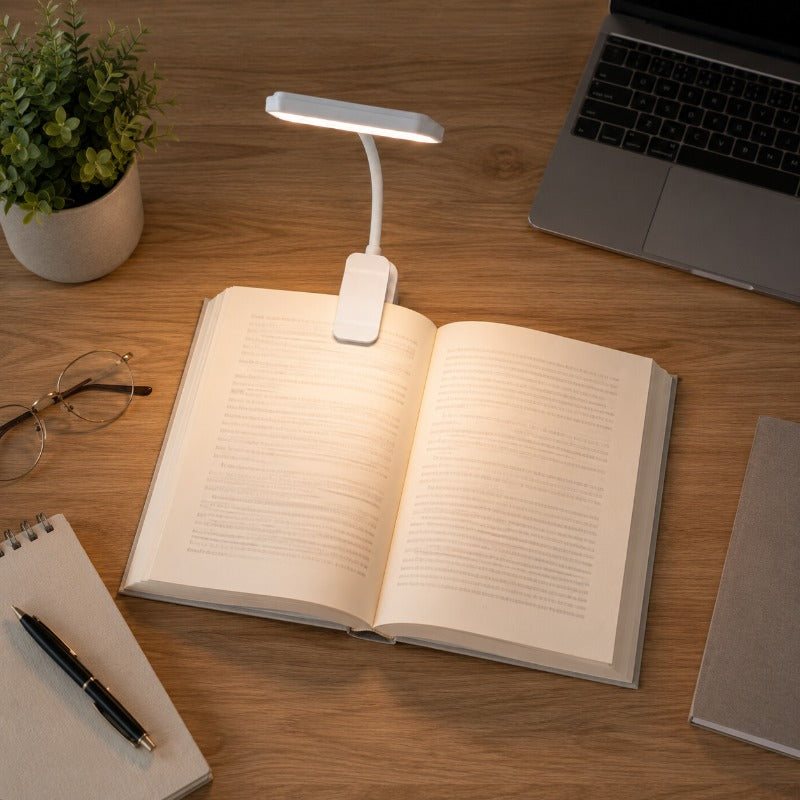1pc rechargeable led clip reading   flexible