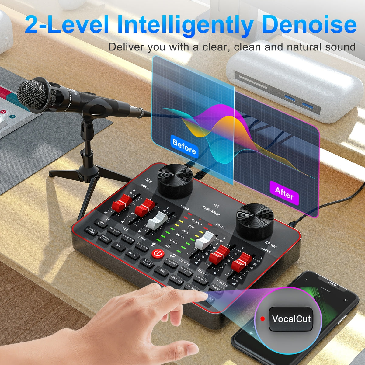 podcast equipment bundle in one audio interface dj mixer 2