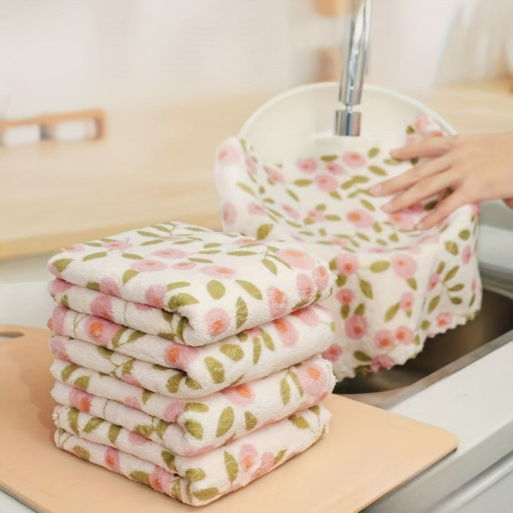 20pcs coral fleece cleaning towels super absorbent quick