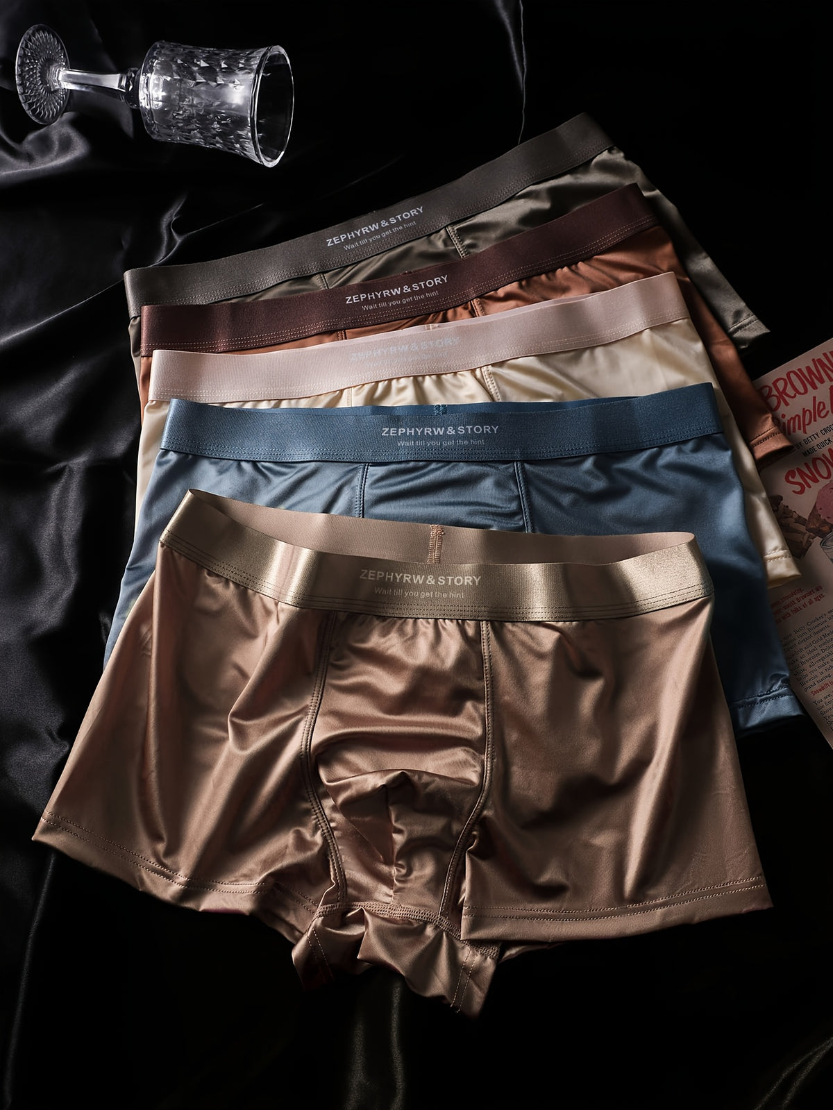 5 pcs   underwear mens briefs cool comfortable light