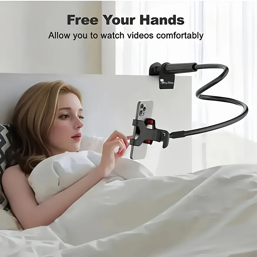 360 degree rotation phone holder spiral base lazy person