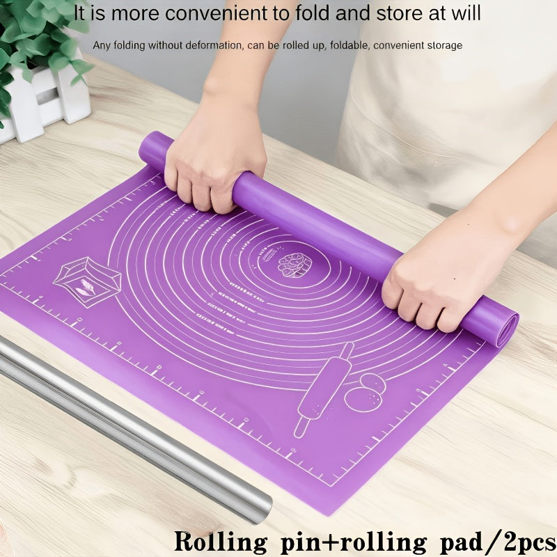 2pcs set extra large kneading mat measurement guide 60x46