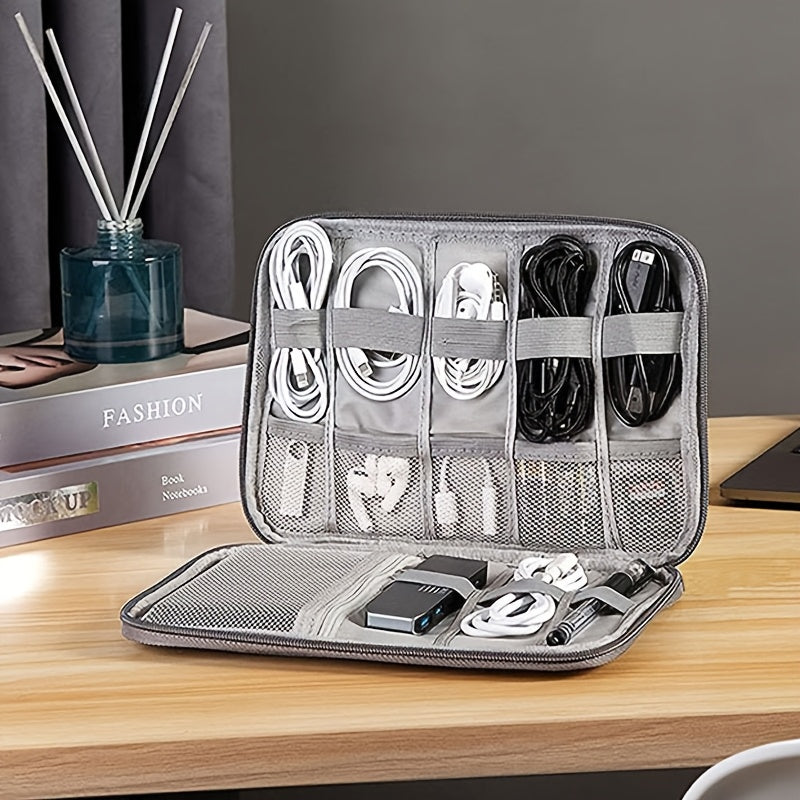 1pc travel cable organizer case multi pocket electronic