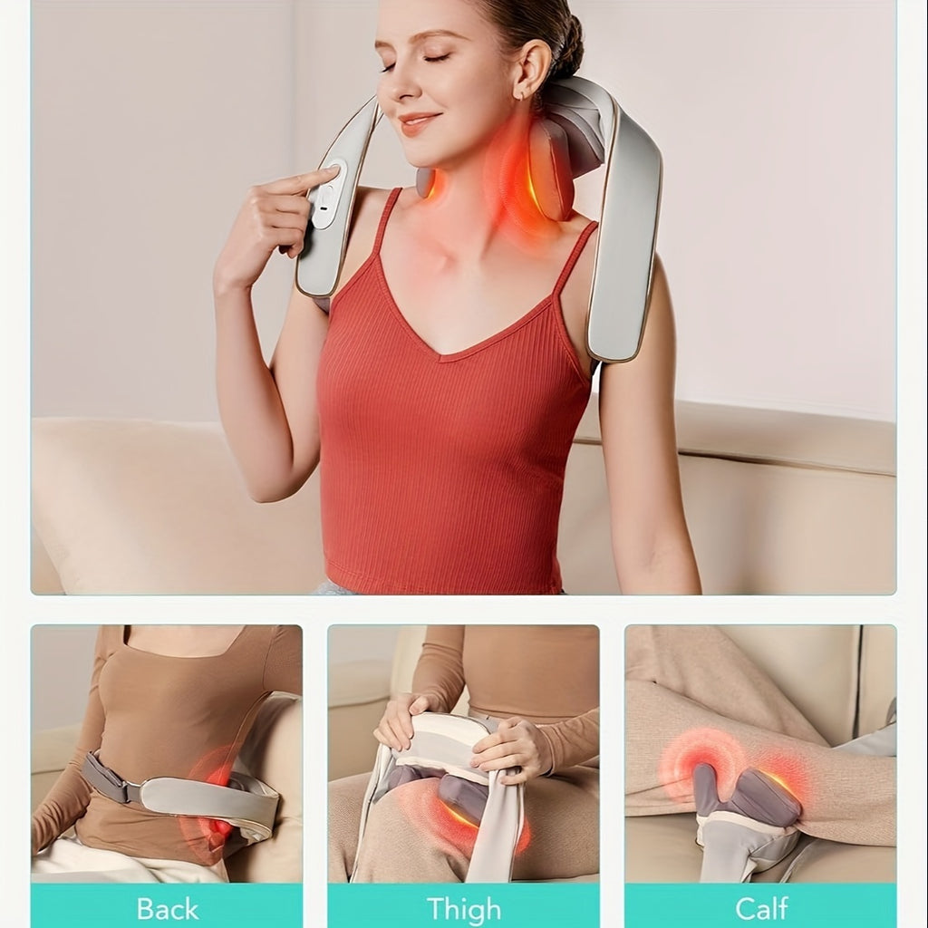 neck massager heat 6d shiatsu cordless massager deep