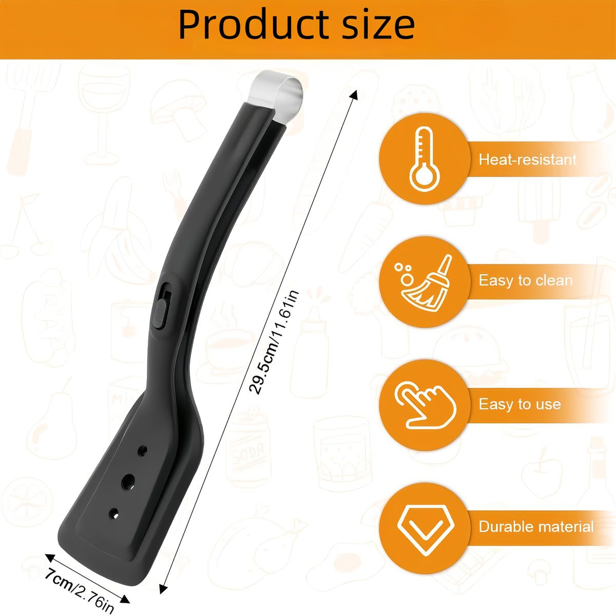 2 in 1 stainless steel silicone cooking tongs bbq