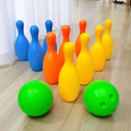 large bowling toy set 10 bottles 2 balls sports toy set
