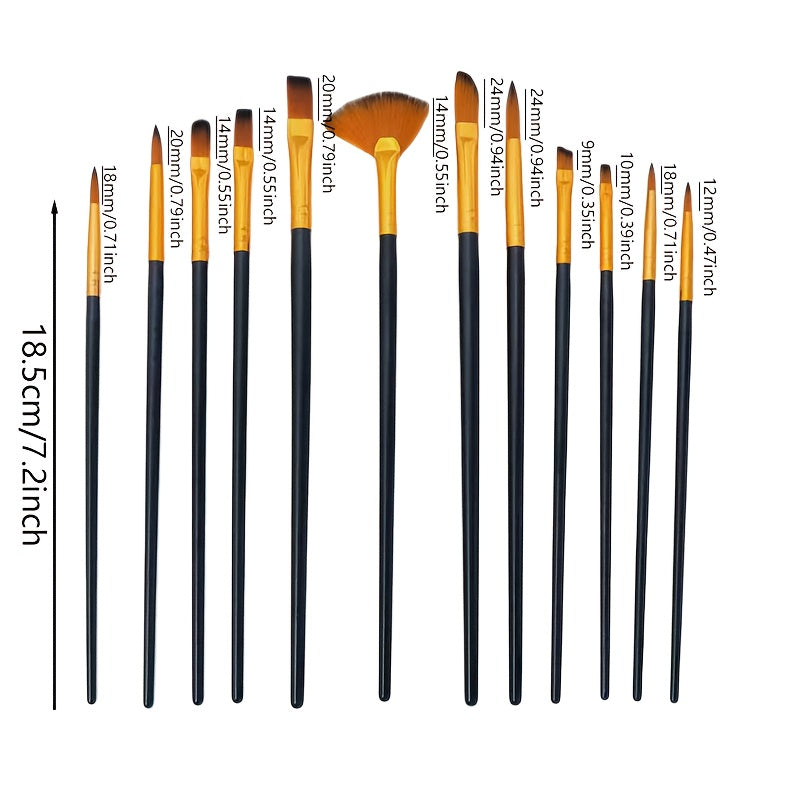 12pcs   paintbrush oil painting watercolor
