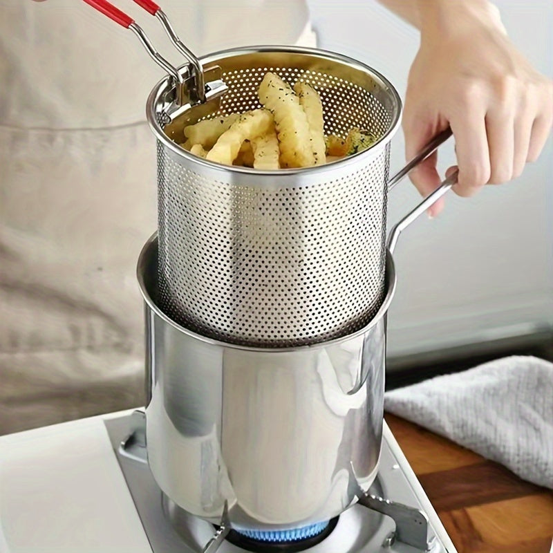 stainless steel deep fryers filter rack compact