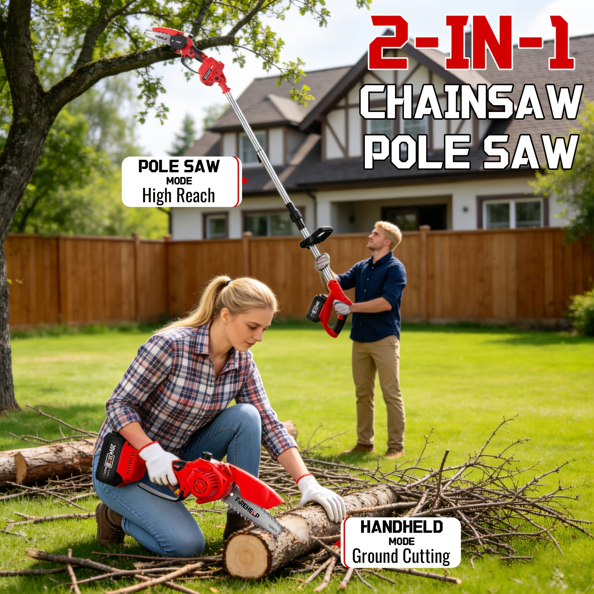 telescopic high branch saw cordless design brushless