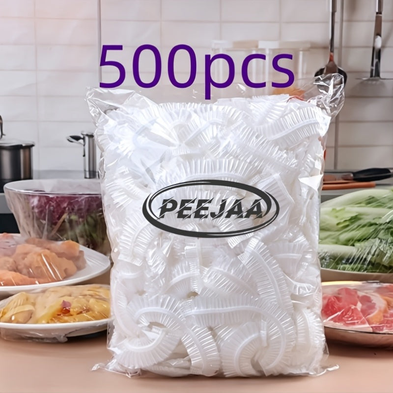 500pcs reusable elastic food preservation covers transparent