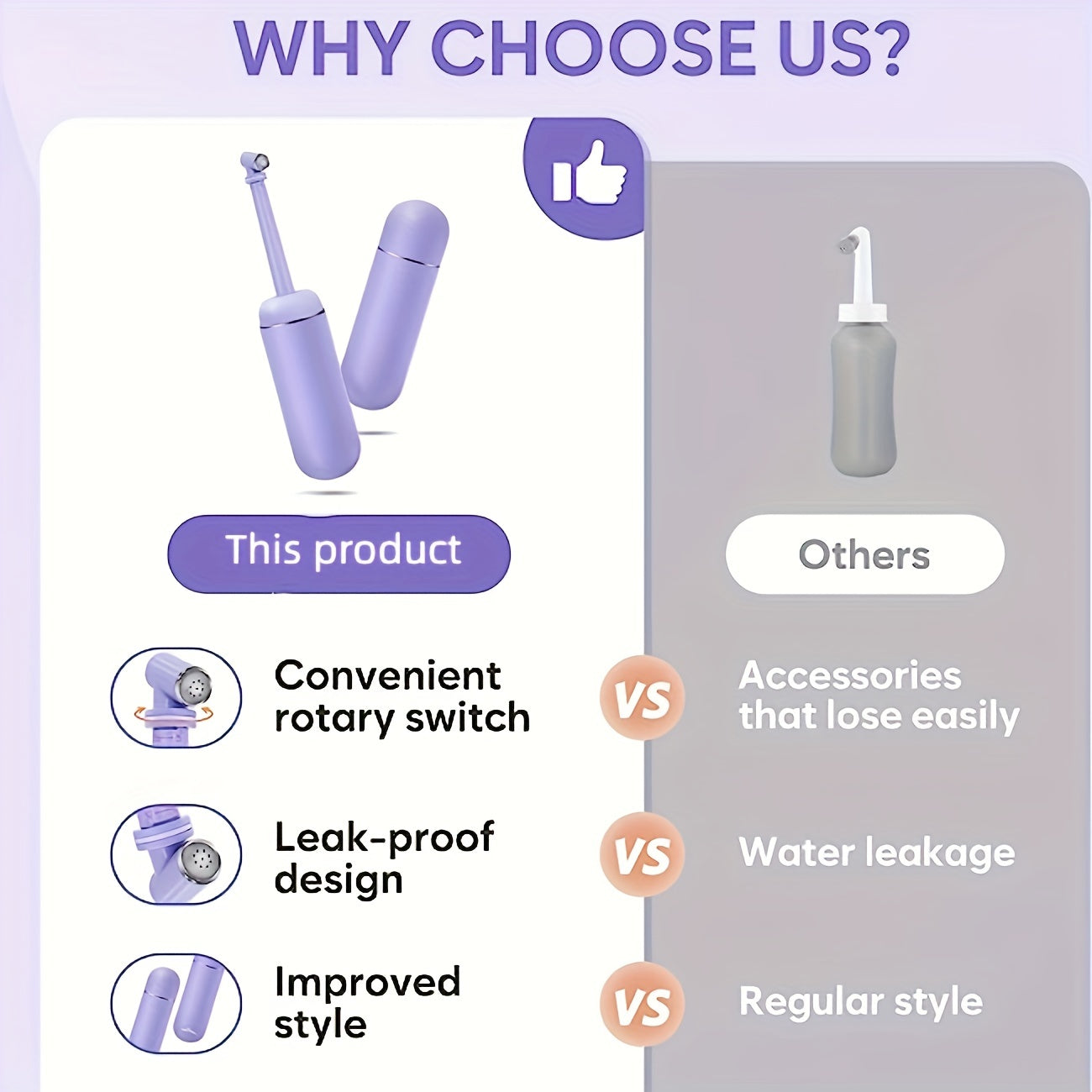 travel friendly handheld bidet 380ml leakproof portable