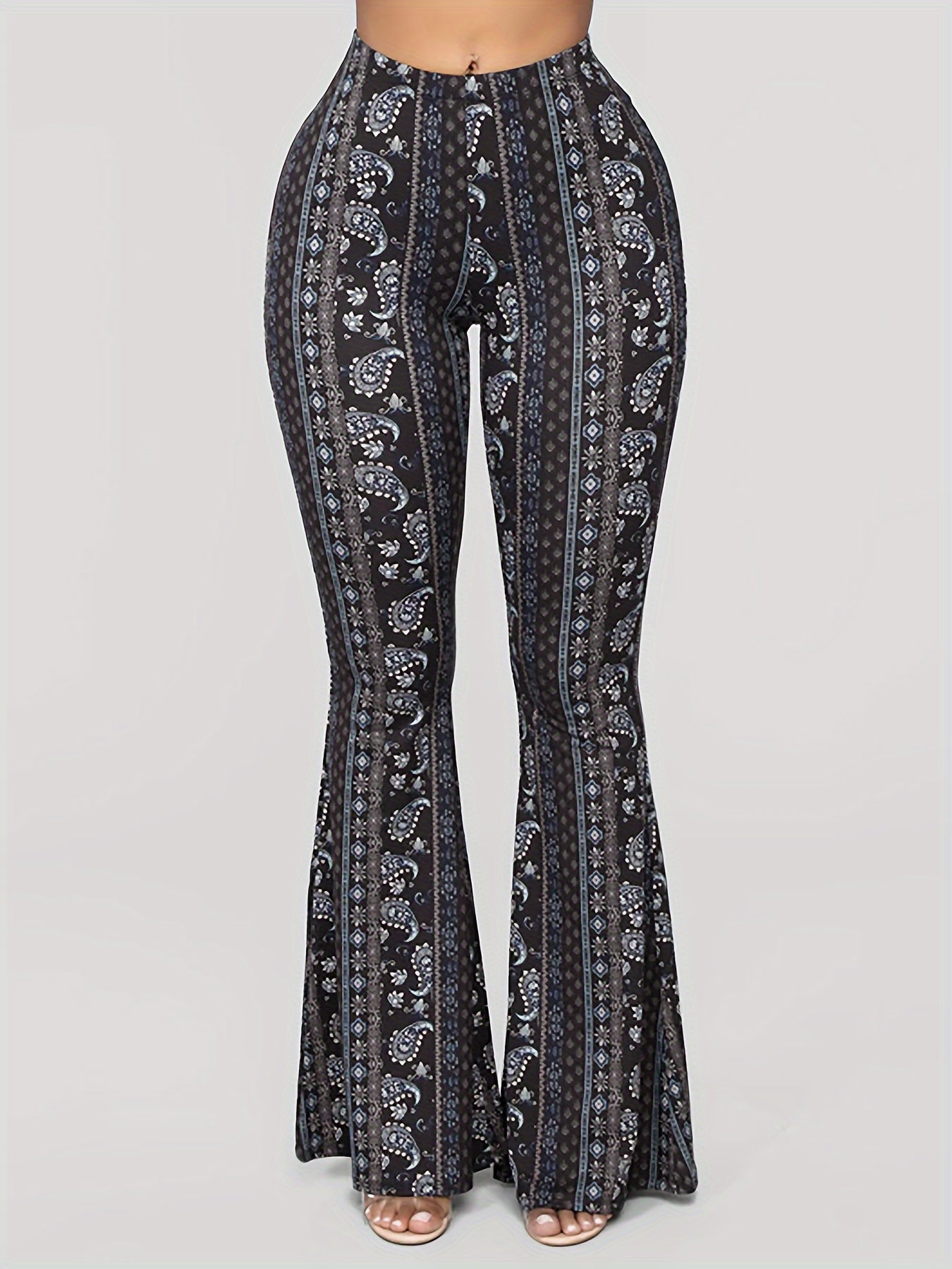 paisley   casual flared pants   high waisted taboo