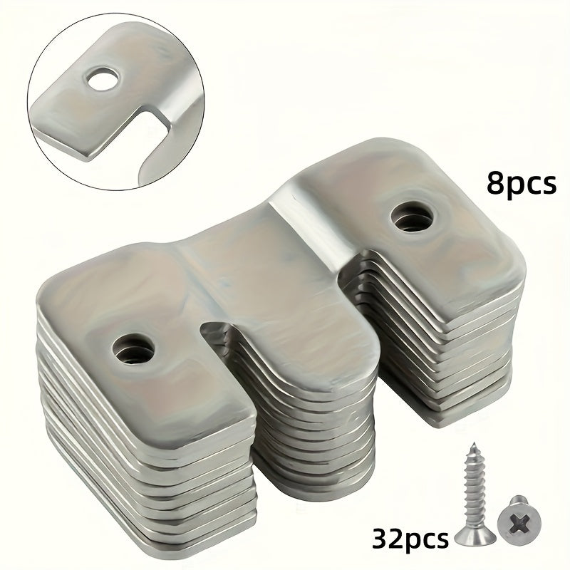 40pcs stainless steel heavy duty mounting brackets embedded