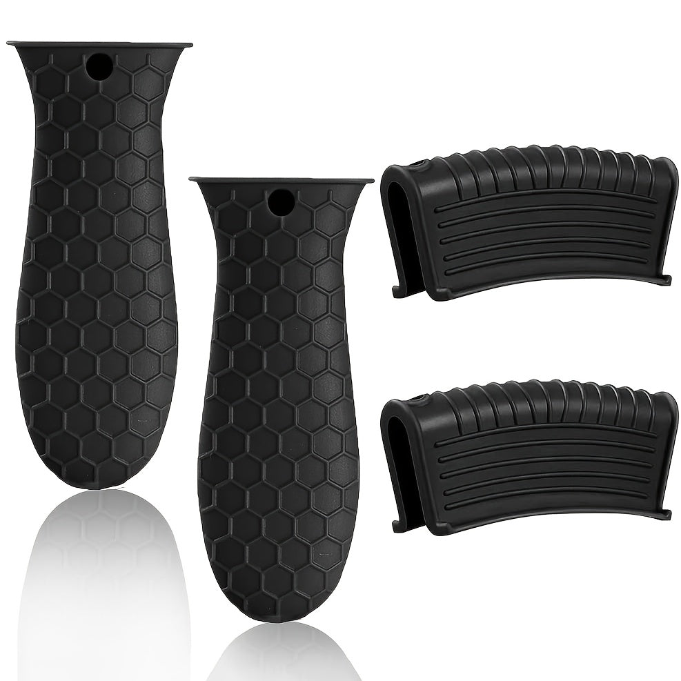 set 4 silicone heat resistant handle covers   handle