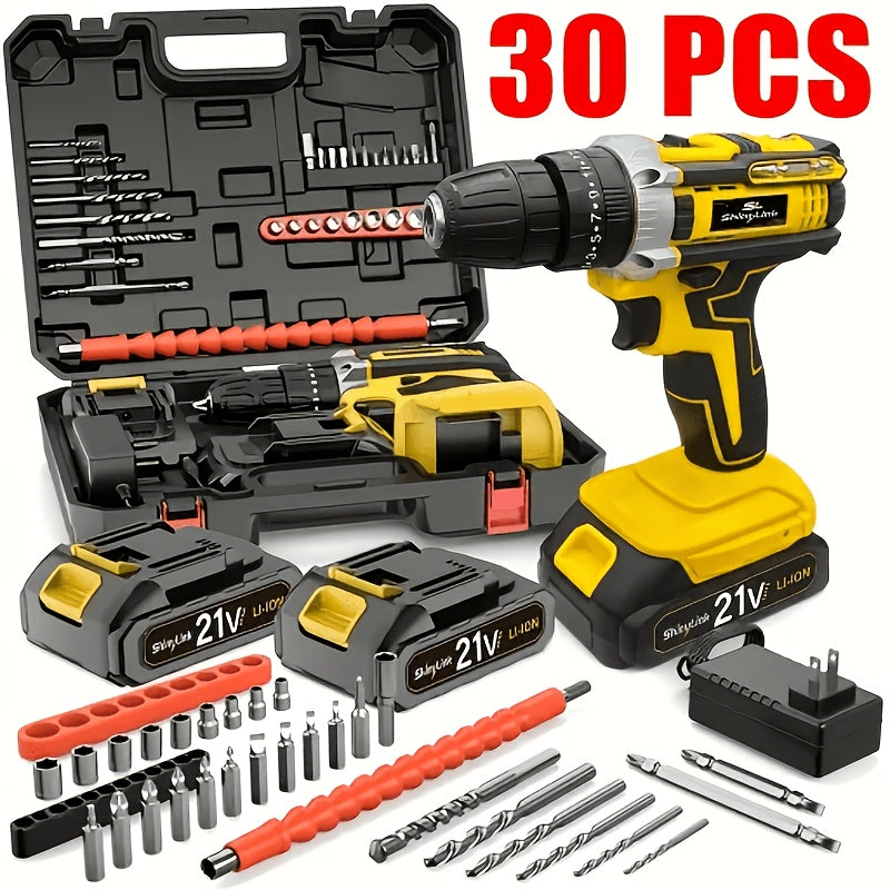 21v cordless drill set 1 18 30 32 35 136 148pcs electric