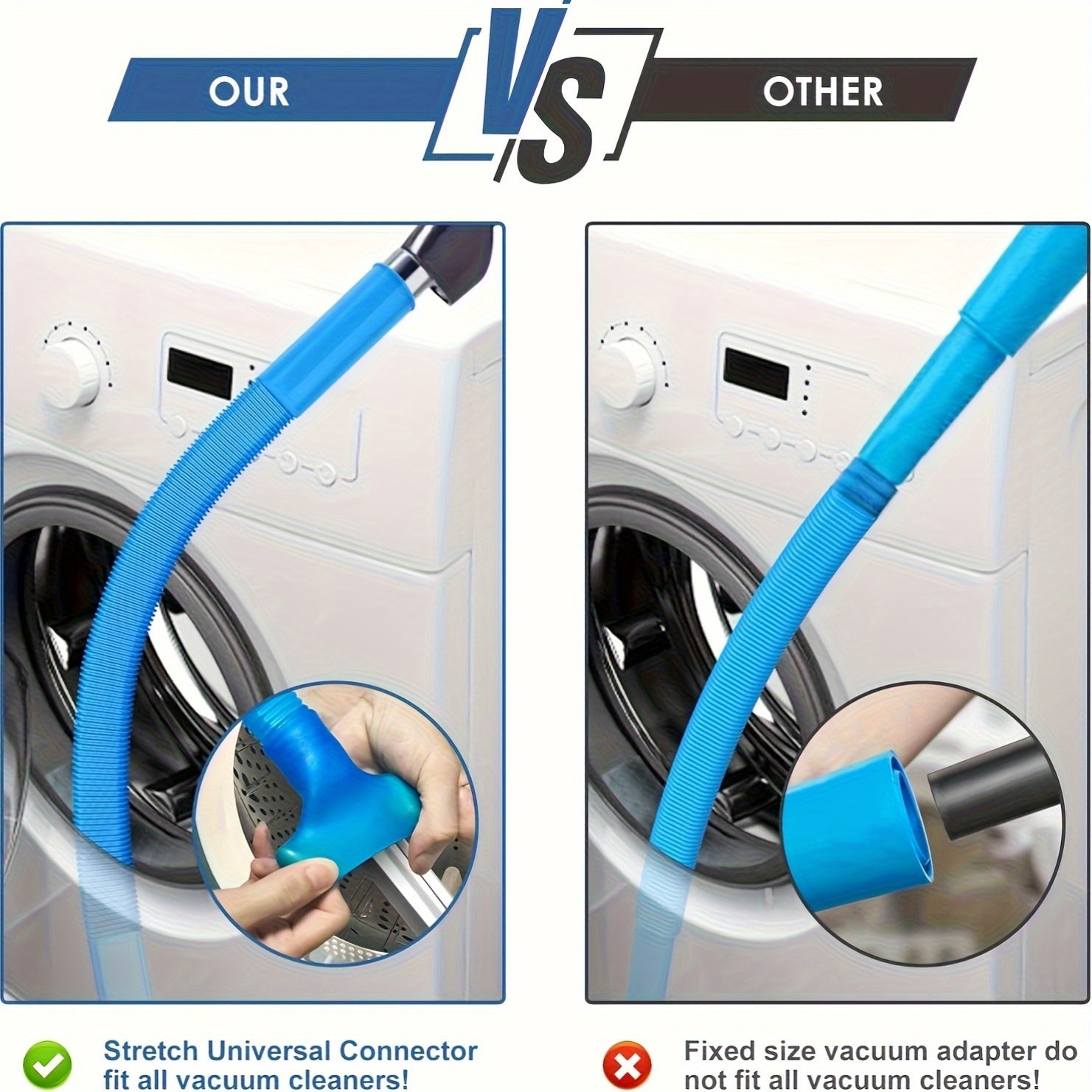 1pc dryer vent cleaner hose flexible lint removal vacuum