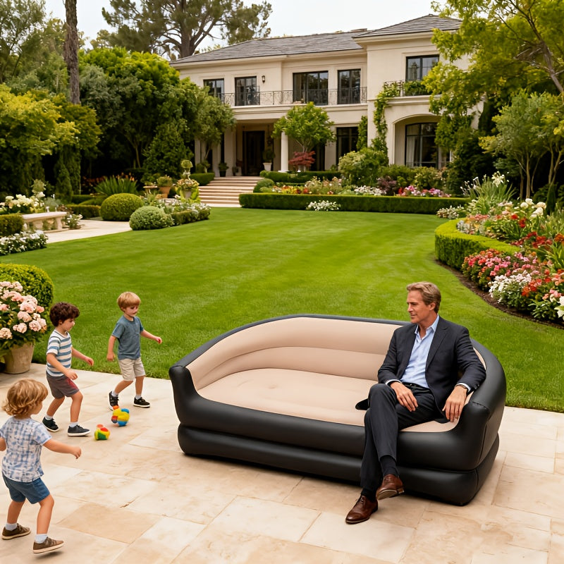 double inflatable air sofa two portable inflatable lounge