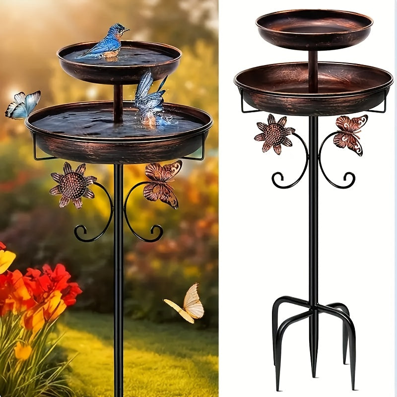 42 inch heavy duty metal double layer bird bath tub 7 9 feet