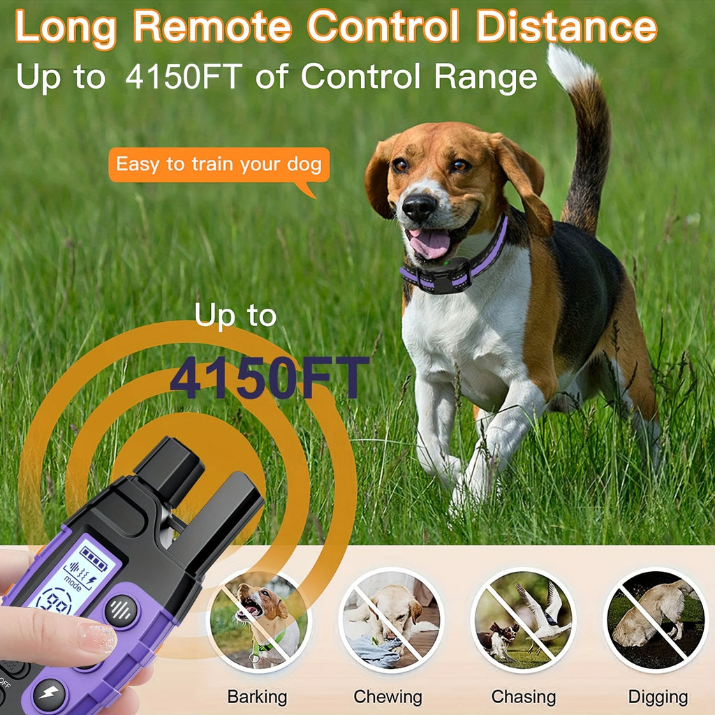 4150ft dog training collars remote adjustable nylon strap