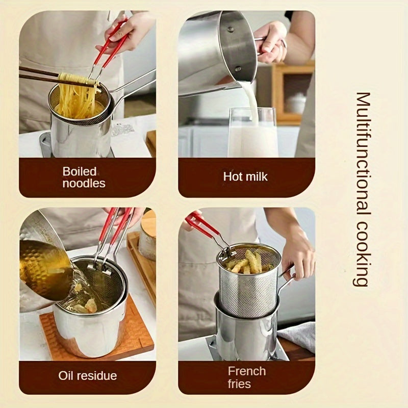 stainless steel deep fryers filter rack compact