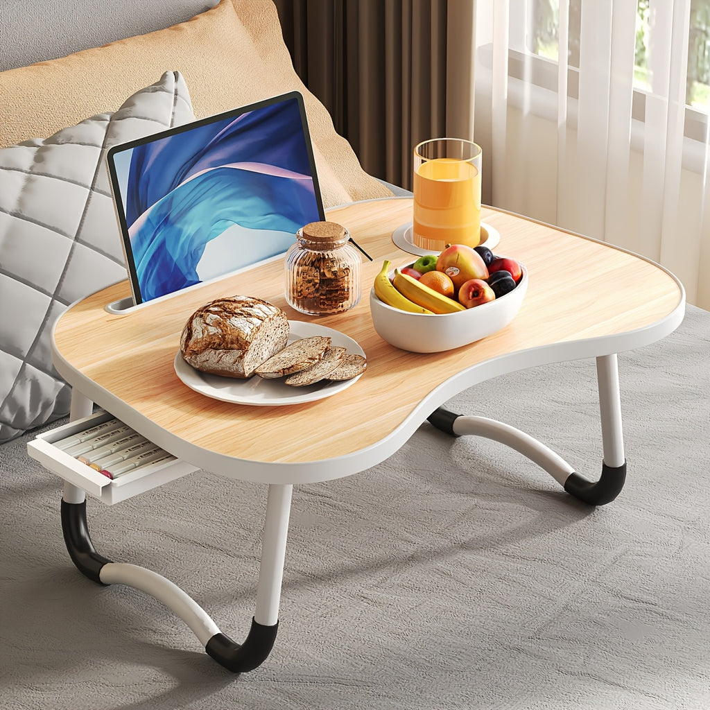portable laptop bed table cup holder multifunctional tray