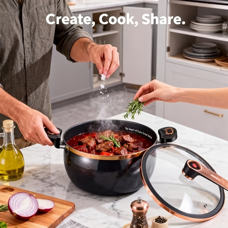 heavy duty   enamel stew pot double ears non stick