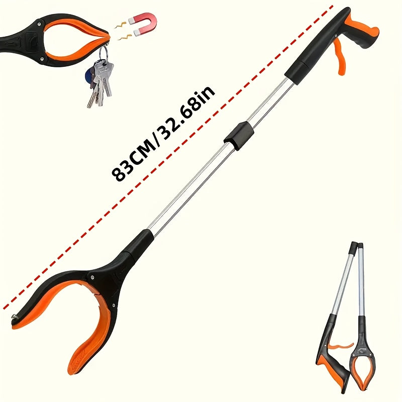 folding extra long grabber reacher tool rotating   strong