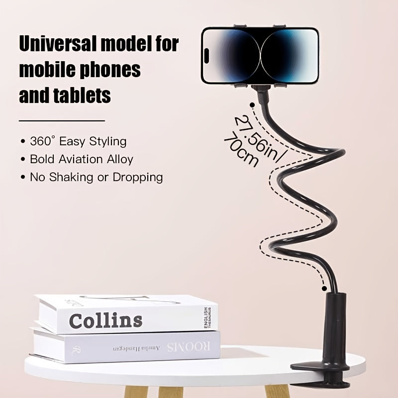 360 degree universal flexible hose phone holder phone stand