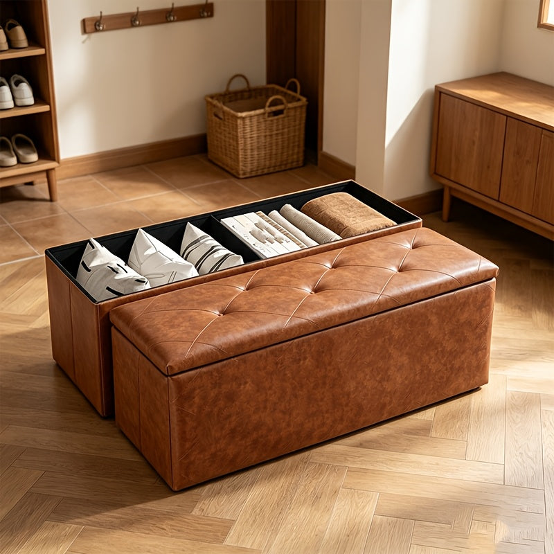 30 43 inch heavy duty folding storage   bench shoe