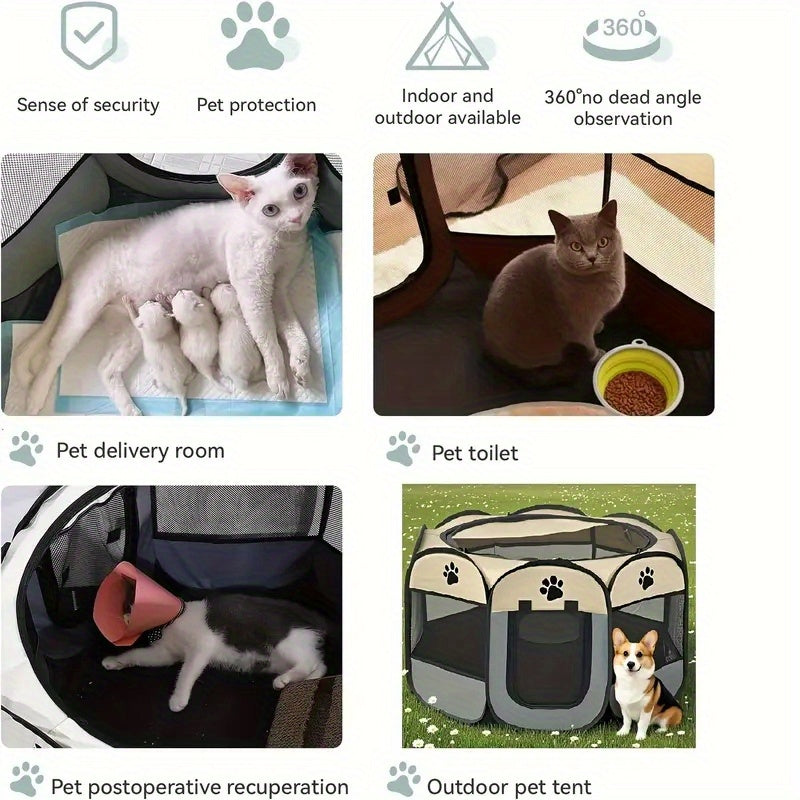durable oxford cloth octagonal pet playpen