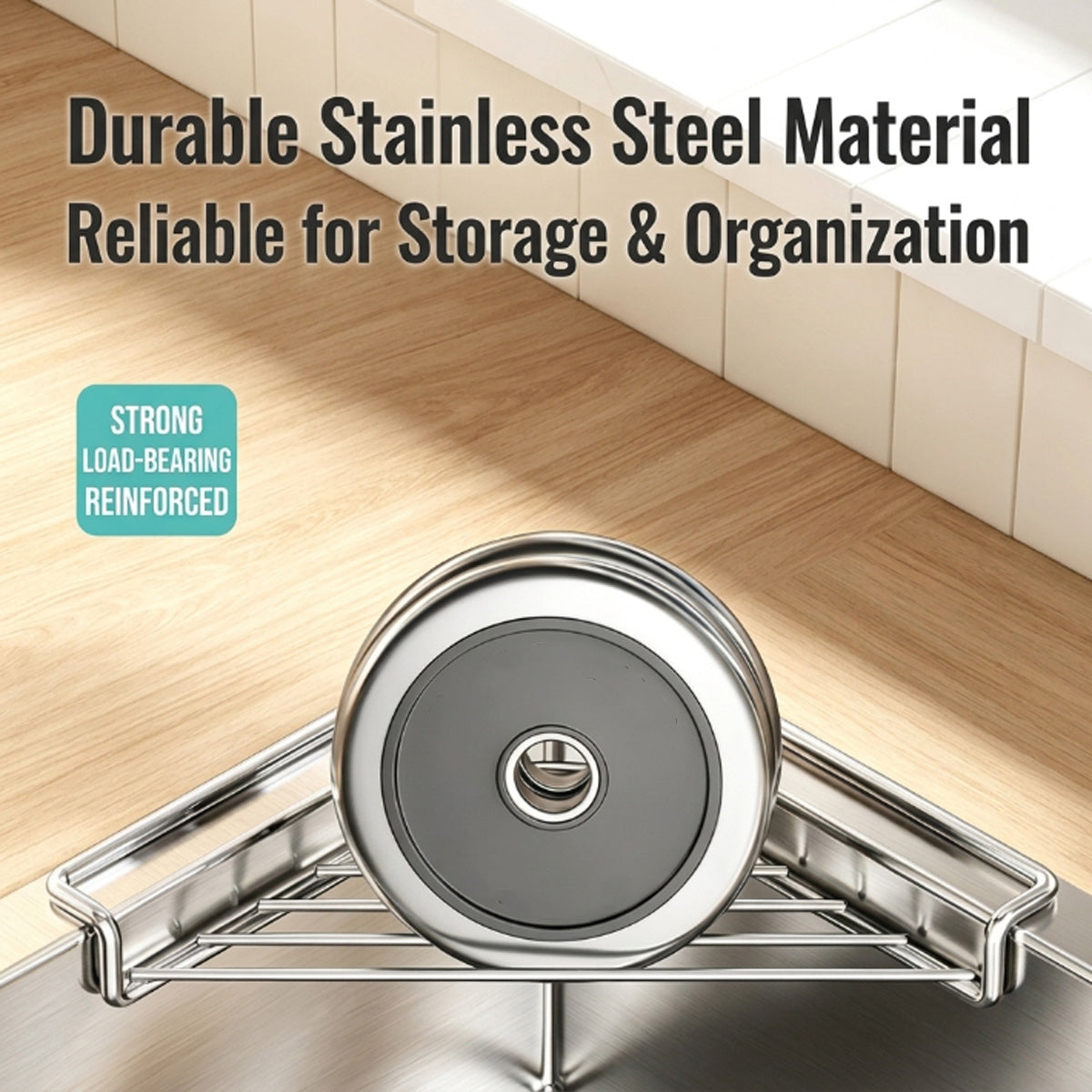 1pc corner sink storage rack heavy duty stainless steel sink