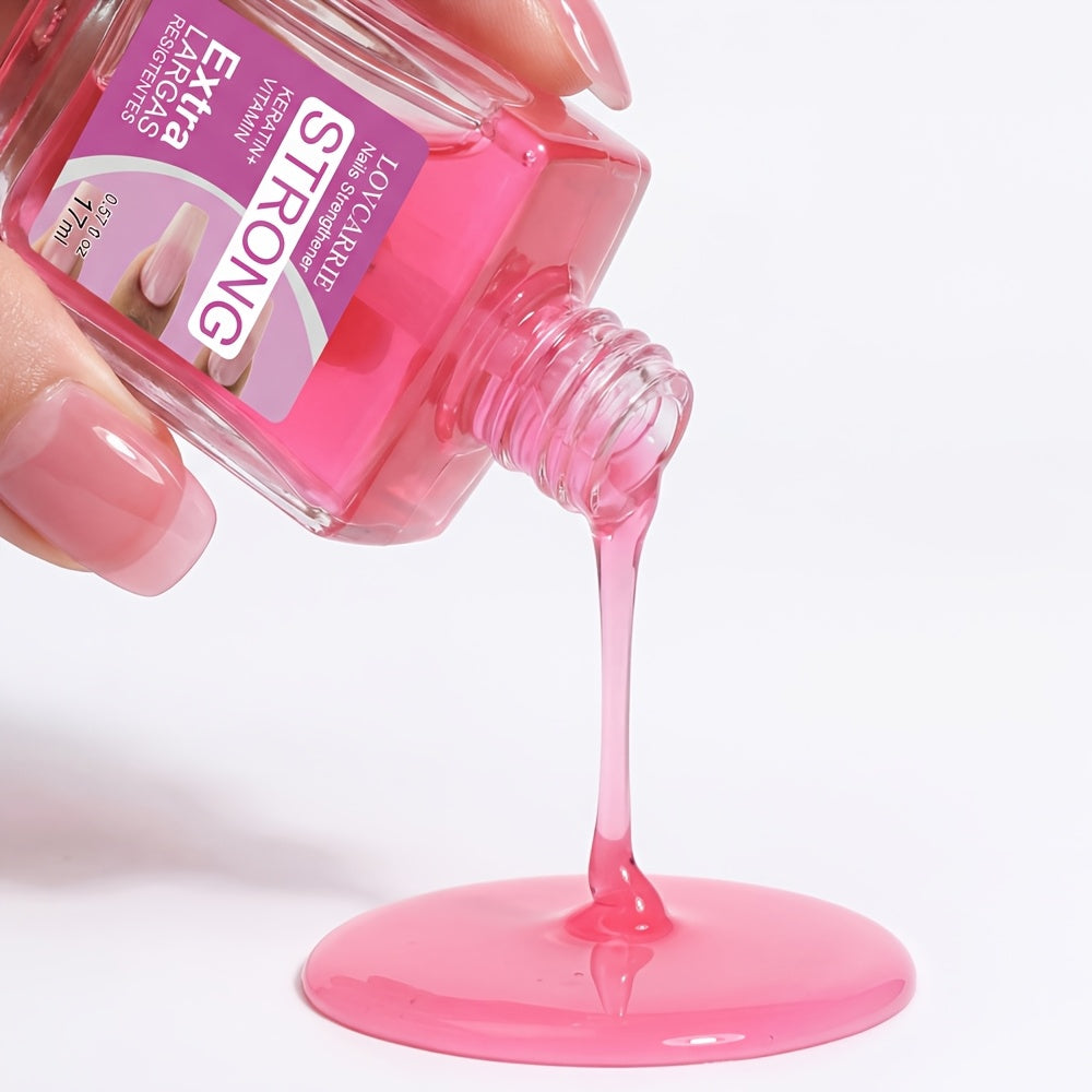 clear pink nail strengthener keratin
